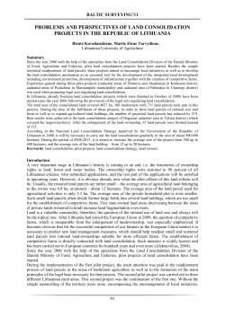 problems and perspectives of land consolidation projects in the