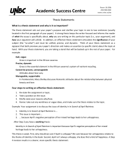 Thesis Statements
