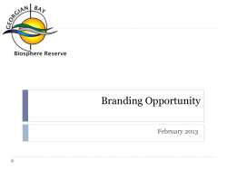 Branding Presentation - Georgian Bay Biosphere Reserve