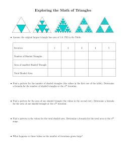 ICTM 2013 Fractals Worksheets