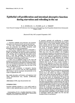 Epithelial cell proliferation and intestinal