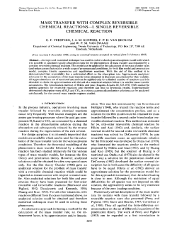MASS TRANSFER WITH COMPLEX REVERSIBLE CHEMICAL