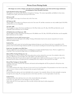 Private Event Pricing Guide