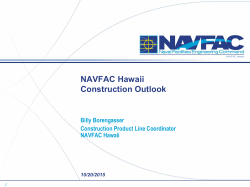 NAVFAC Hawaii Construction Outlook