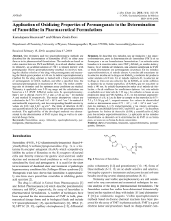 Application of Oxidizing Properties of Permanganate to the