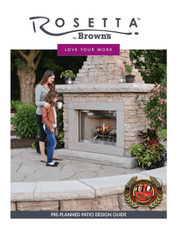 PRE-PLANNED PATIO DESIGN GUIDE