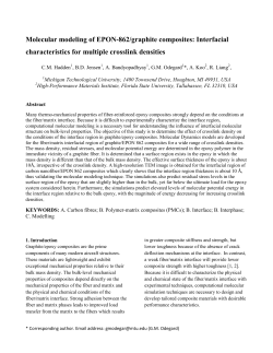 Molecular modeling of EPON-862/graphite composites