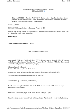 JUDGMENT OF THE COURT (Grand Chamber) 12 October 2004 (1