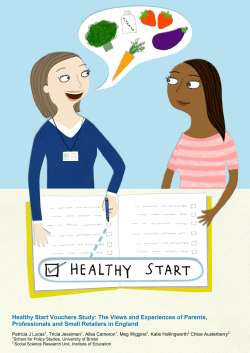 Healthy Start Vouchers Study