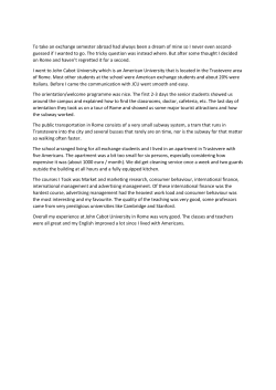 John Cabot University, fall 16