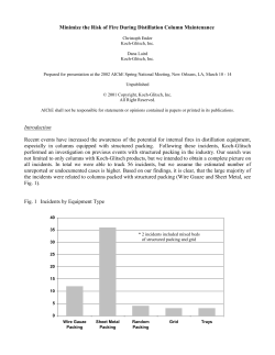 Minimize the Risk of Fire During Distillation Column Maintenance