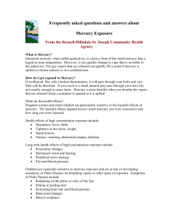 Frequently asked questions and answers about Mercury Exposure