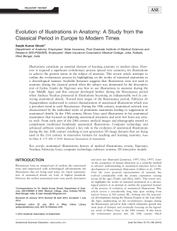 Evolution of Illustrations in Anatomy: A Study from the Classical