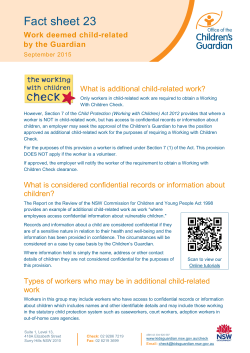Fact sheet 23: Work deemed child