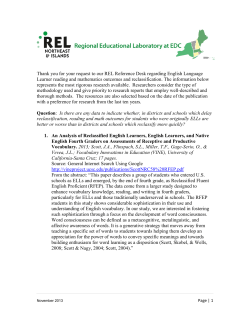 Effects of ELL Reclassification on Student Achievement - REL-NEI