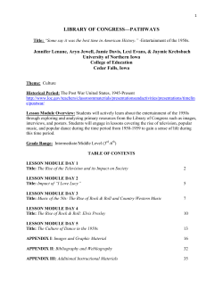 1950s Entertainment - University of Northern Iowa