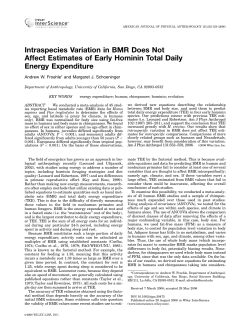 Intraspecies variation in BMR does not affect