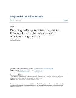 Preserving the Exceptional Republic: Political Economy, Race, and