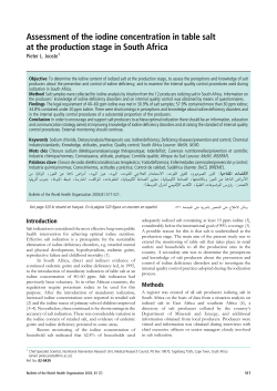 Assessment of the iodine concentration in table salt