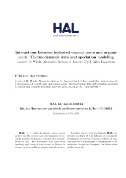 Interactions between hydrated cement paste and organic acids