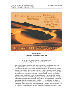 Echo: a music-centered journal www.echo.ucla.edu Volume 5 Issue