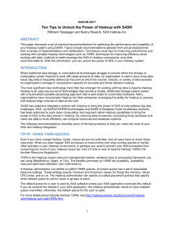 Ten Tips to Unlock the Power of Hadoop with SAS