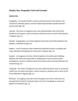 Chapter One- Geography Tools and Concepts