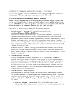 How to Report Graduate Assistants in IPEDS - CUPA-HR