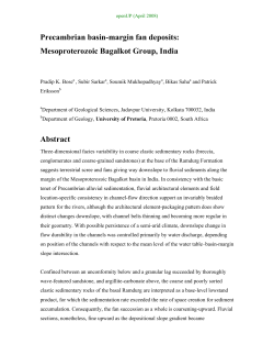 Precambrian basin-margin fan deposits