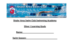 Shaler Area Swim Club Swimming Academy Silver I Learning Goals