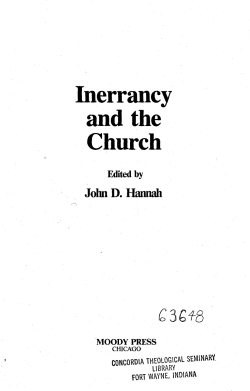 Inerrancy and the Church