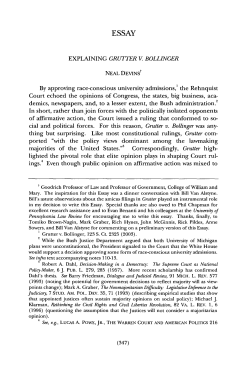 Explaining Grutter v. Bollinger - Penn Law: Legal Scholarship