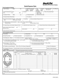MetLife dental claim form - Middletown City School District