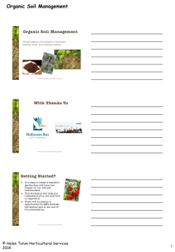 Know Your Soils Workshop Notes