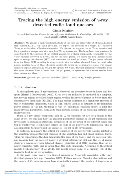 Tracing the high energy emission of &gamma;