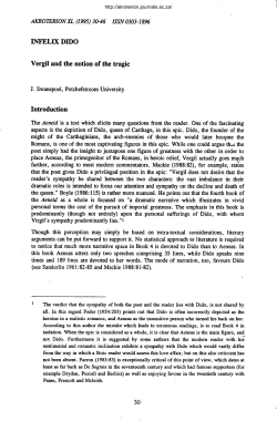 INFELIX DIDO Vergil and the notion of the tragic