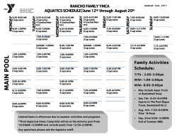 MAIN POOL - Rancho Family YMCA