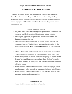 Instructions For Authors