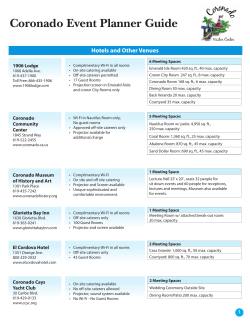 Coronado Event Planner Guide