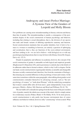 Androgyny and (near) Perfect Marriage: A Systems View of