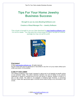 Tips For Your Home Jewelry Business Success - Free