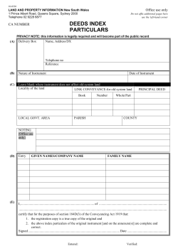 Deeds index particulars - Land and Property Information