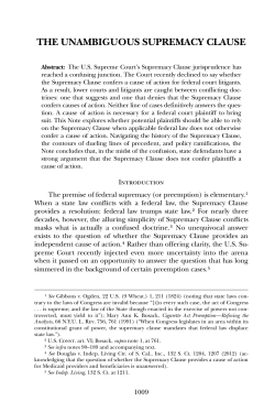 the unambiguous supremacy clause