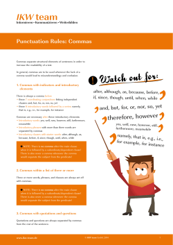 Commas - IKW team