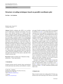 Structure revealing techniques based on parallel coordinates plot