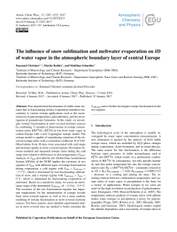The influence of snow sublimation and meltwater