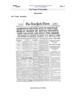 Jgst. 8 The Treaty of Versailles