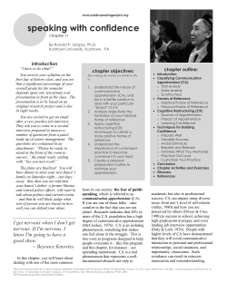 speaking with confidence - The Public Speaking Project