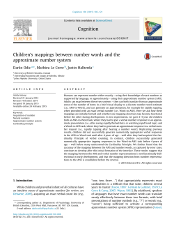 Childrenв&euro;&trade;s mappings between number words and the