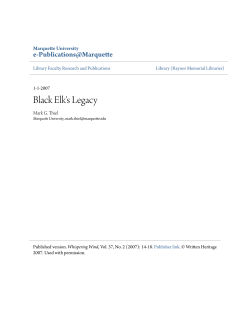Black Elk`s Legacy - e-Publications@Marquette